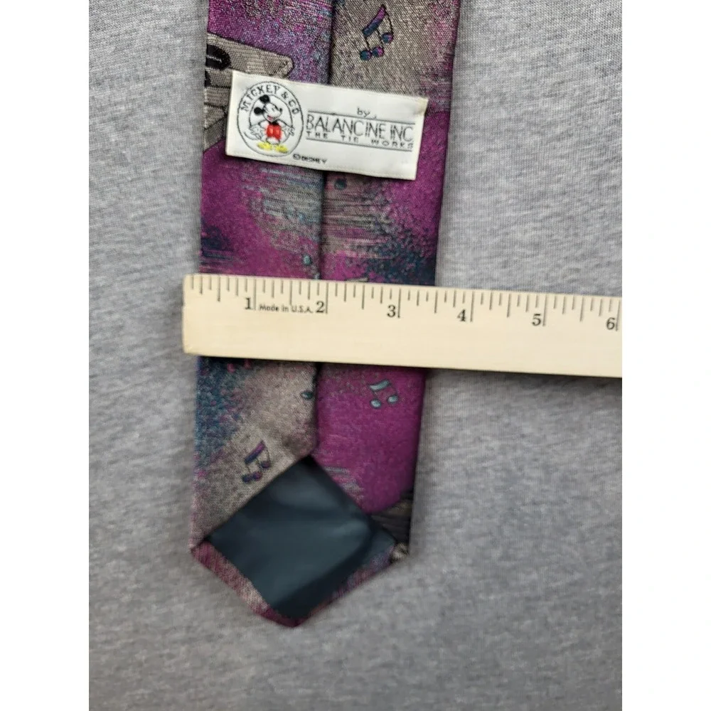 VTG Mickey & Co. Balancine Tie Works Mens Musical Mickey Tie 3.25